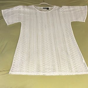 Apt. 9 white swim coverup size M